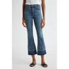 Veronica Beard Carolina Release Hem High Waist Ankle Flare Jeans