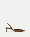 Veronica Beard Caroline Suede Slingback Pump In Brown