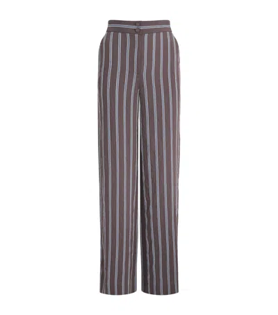 Veronica Beard Carraway Wide-leg Trousers In Brown