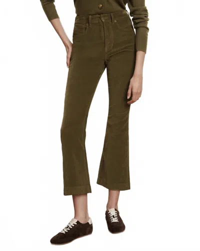 Veronica Beard Carson Ankle Flare Corduroy Pant In Cypress In Multi