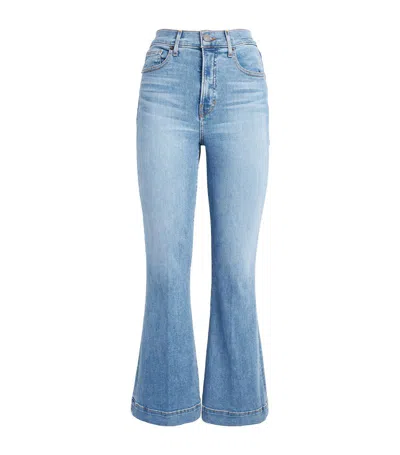 Veronica Beard Carson Ankle-flare Jeans In Blue