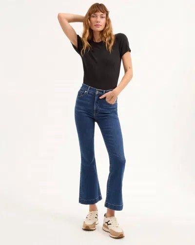 Veronica Beard Carson Ankle Flare Jeans In Briblu In Blue