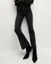 Veronica Beard Carson Ankle Flare Jeans In Washed Onyx