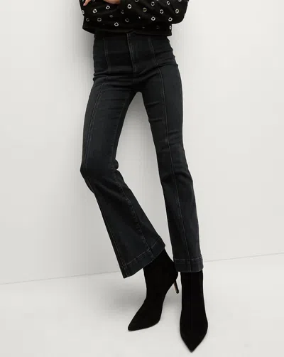 Veronica Beard Carson Ankle Flare Jeans In Washed Onyx