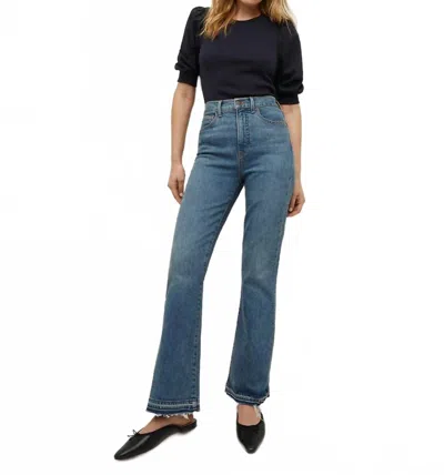Veronica Beard Carson Ankle Flare With Let Down Jean In Blue