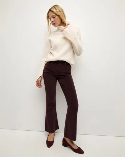 Veronica Beard Carson Corduroy Kick-flare Pant In Plum