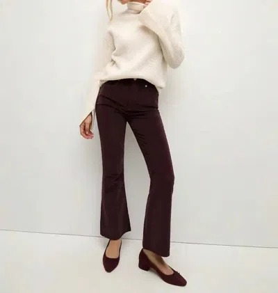 VERONICA BEARD CARSON CORDUROY KICK FLARE PANTS IN PLUM