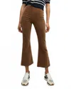 Veronica Beard Carson Corduroy Off-duty Kick-flare Pant In Deep Ochre In Brown