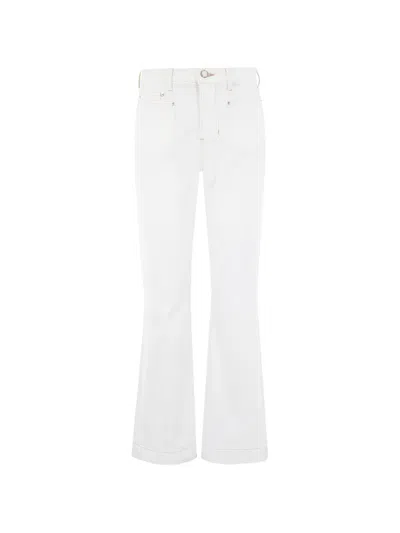 Veronica Beard Carson Flared Jeans In White