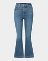 Veronica Beard Carson High Rise Ankle Flare Leg Jeans In Roadside Blue