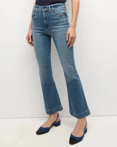 Veronica Beard Carson High Rise Ankle Flare Jeans In Bandit Dust In Multi