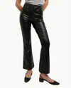 Veronica Beard Carson Vegan Leather Kick-flare Pants In Black In Black