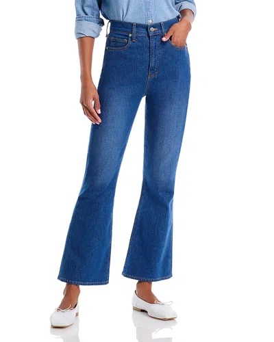 Veronica Beard Carson High Rise Ankle Flare Jeans In Cornflower