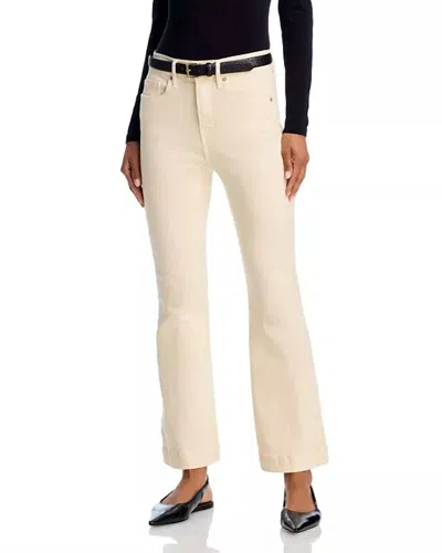 Veronica Beard Carson High Rise Ankle Flare Jeans In Ecru In Neutral