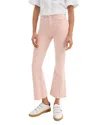Veronica Beard Carson High Rise Ankle Flare Jeans In Stoned Pink Shell In Pale Stone