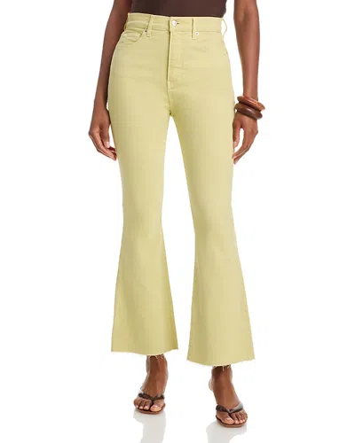 Veronica Beard Carson High Rise Ankle Flare Jeans In Pistachio In Green