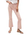 Veronica Beard Carson High Rise Ankle Flare Jeans In Stoned Pink Shell In Stoned Pink Shell
