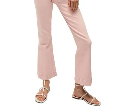 VERONICA BEARD CARSON HIGH RISE ANKLE FLARE JEANS IN STONED PINK SHELL
