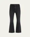Veronica Beard Carson High-rise Ankle Flare Jeans In Washed Onyx