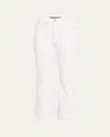 Veronica Beard Carson High-rise Ankle Flare Jeans In White