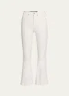 Veronica Beard Carson High Waist Flare Ankle Jeans In White