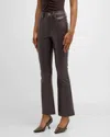 VERONICA BEARD CARSON HIGH RISE ANKLE FLARE PANT IN DARK CHOCOLATE