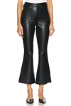 Veronica Beard Beverly Flared Faux-leather Trousers In Black