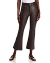 Veronica Beard Carson High Rise Ankle Flared Jeans In Dark Chocolate In Dark Chocolate