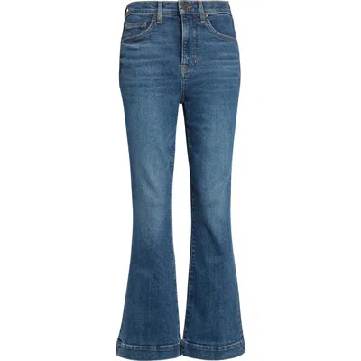 Veronica Beard Carson High Waist Ankle Flare Leg Jeans In Blue