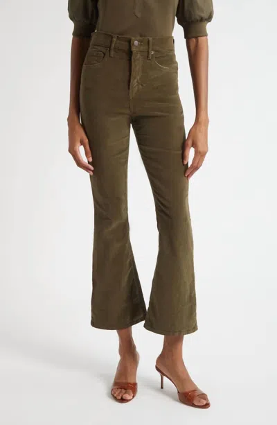Veronica Beard Carson High Waist Ankle Flare Leg Pants In Cypress In Green