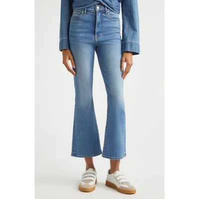 Veronica Beard Carson High Waist Kick Flare Jeans In Blue
