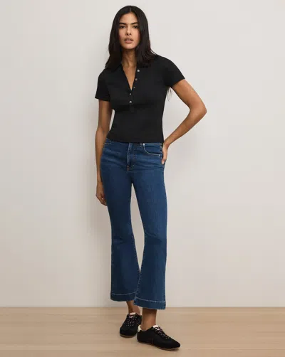 Veronica Beard Carson Kick-flare Jean In Blue