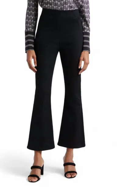 Veronica Beard Carson Off-duty Ankle Flare Pant In Onyx