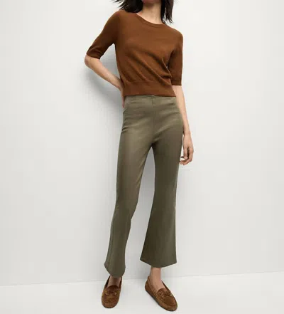 Veronica Beard Carson Off Duty Ankle Flare Pants In Army High Gloss