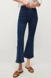 Veronica Beard Carson Off-duty High Waist Ankle Flare Jeans In Bright Blue