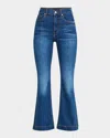 Veronica Beard Carson Off-duty High Waist Ankle Flare Jeans In Bright Blue