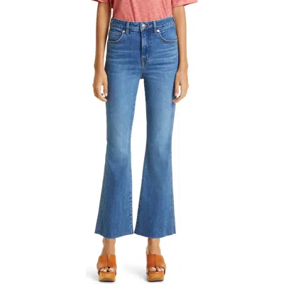 VERONICA BEARD VERONICA BEARD CARSON RAW HEM HIGH WAIST ANKLE FLARE JEANS
