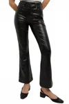 Veronica Beard Carson Vegan Leather Kick-flare Pants In Black In Black