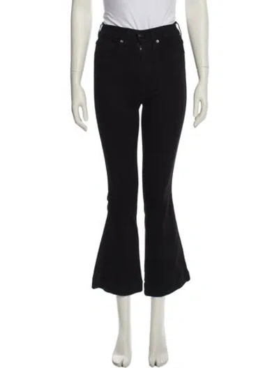 Pre-owned Veronica Beard Carson Wide Leg Jeans In Black