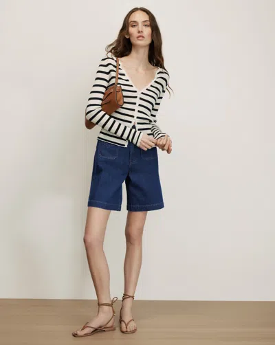 Veronica Beard Carter Denim Short In Purple