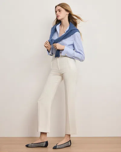 Veronica Beard Carys Cropped Pant In Gray