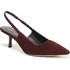 Veronica Beard Cashel Slingback Pointed Toe Pump In Burgundy