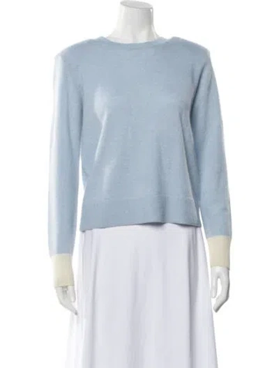 Pre-owned Veronica Beard Cashmere Bateau Neckline Sweater In Blue