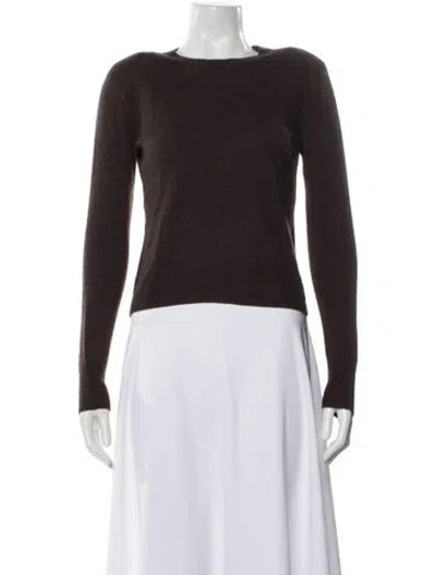 Pre-owned Veronica Beard Cashmere Bateau Neckline Sweater In Brown