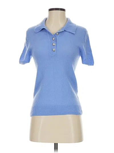 Pre-owned Veronica Beard Cashmere Cardigan Sweater In Blue