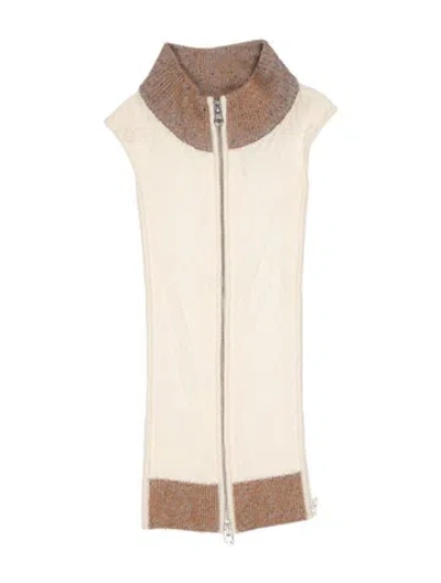 Pre-owned Veronica Beard Cashmere Colorblock Pattern Dickey In Neutral