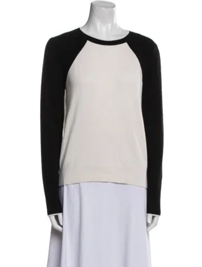 Pre-owned Veronica Beard Cashmere Colorblock Pattern Sweater In Blue