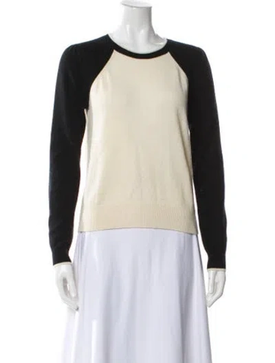 Pre-owned Veronica Beard Cashmere Colorblock Pattern Sweater In Blue