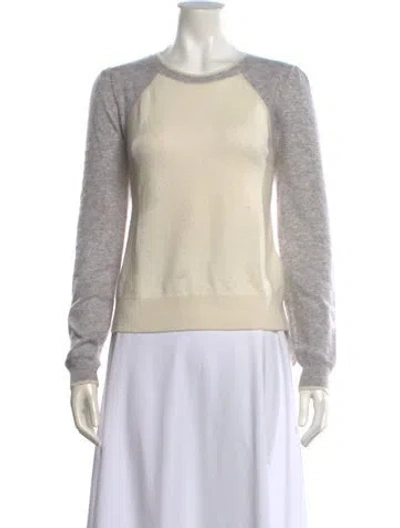 Pre-owned Veronica Beard Cashmere Colorblock Pattern Sweater In Gray