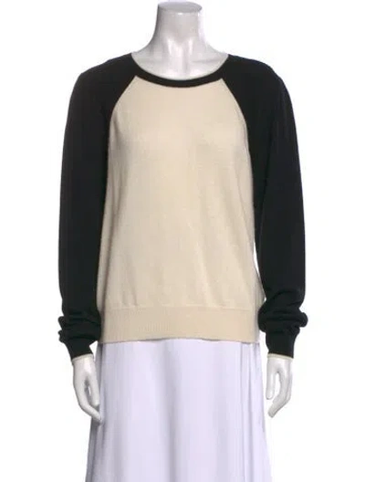 Pre-owned Veronica Beard Cashmere Colorblock Pattern Sweater In Neutral
